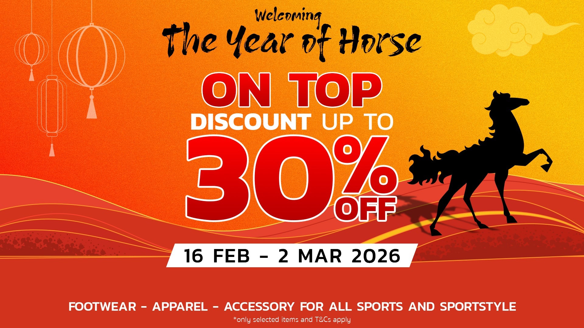 ON TOP Discount to welcome the year of horse.